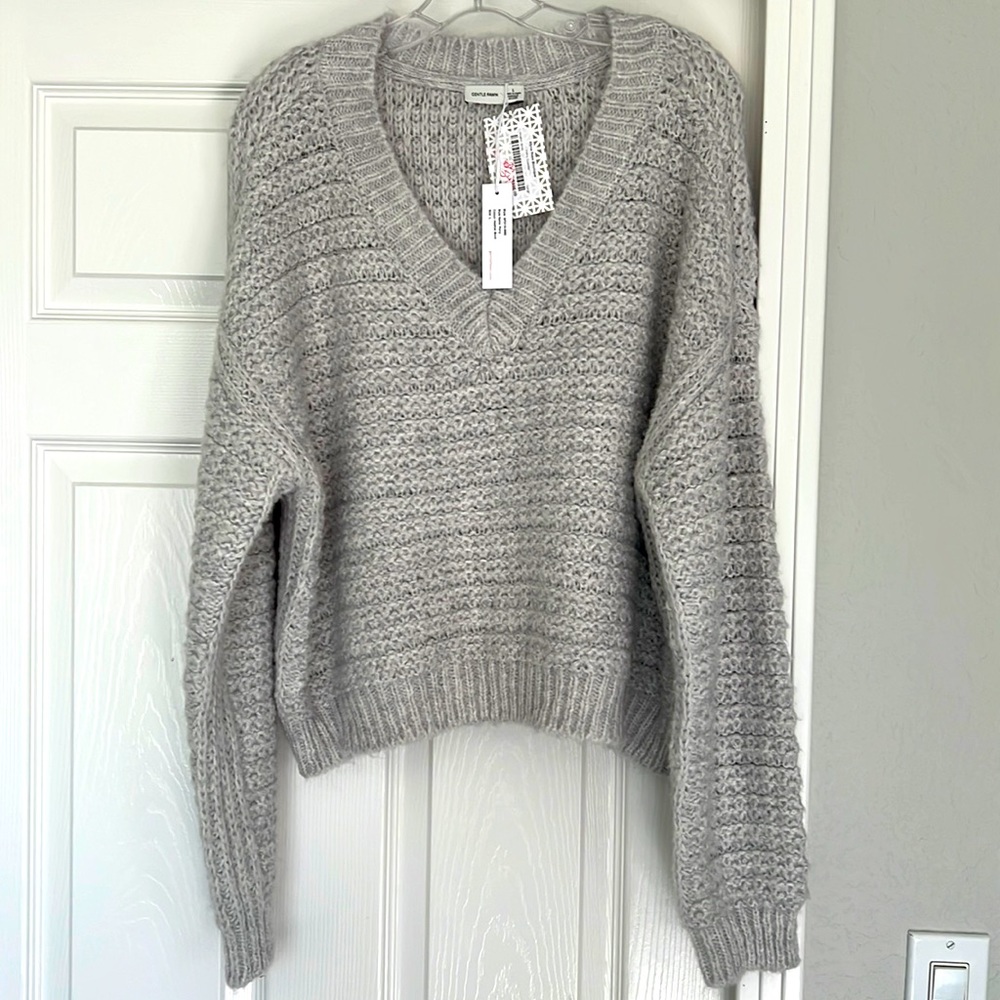 NWT Gentle Fawn heather birch Perry Sweater. Size large.